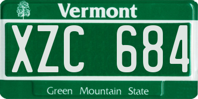 VT license plate XZC684