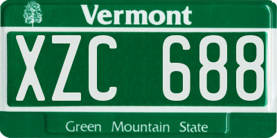 VT license plate XZC688