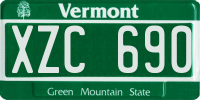 VT license plate XZC690