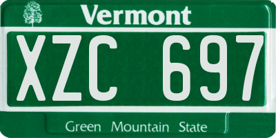 VT license plate XZC697