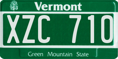 VT license plate XZC710