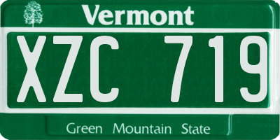 VT license plate XZC719