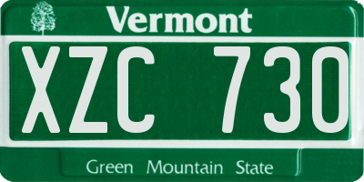 VT license plate XZC730