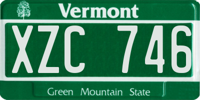 VT license plate XZC746