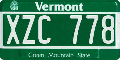 VT license plate XZC778