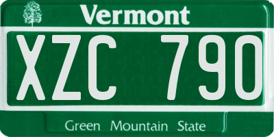 VT license plate XZC790