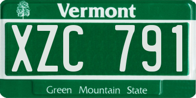 VT license plate XZC791