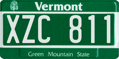 VT license plate XZC811