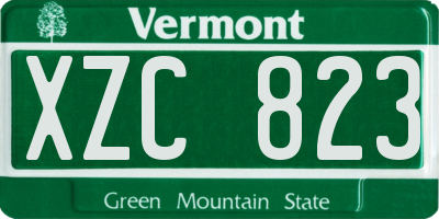 VT license plate XZC823