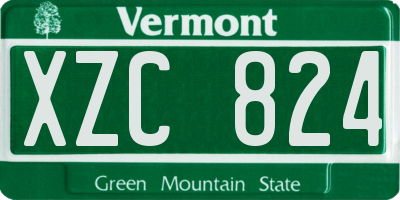 VT license plate XZC824