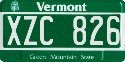 VT license plate XZC826