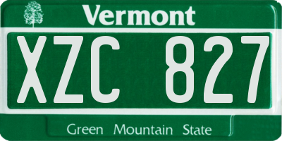 VT license plate XZC827