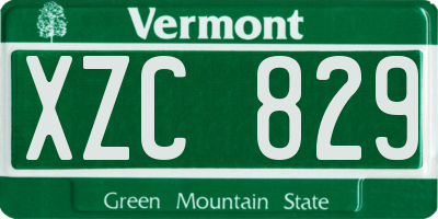 VT license plate XZC829