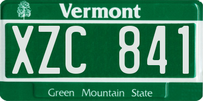 VT license plate XZC841