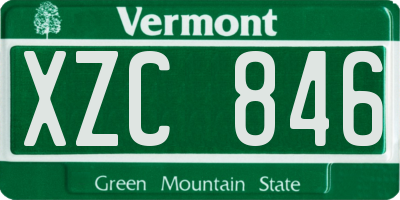 VT license plate XZC846