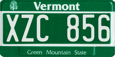 VT license plate XZC856