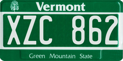 VT license plate XZC862