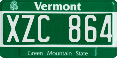 VT license plate XZC864