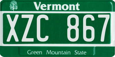 VT license plate XZC867