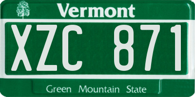 VT license plate XZC871