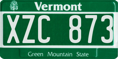 VT license plate XZC873