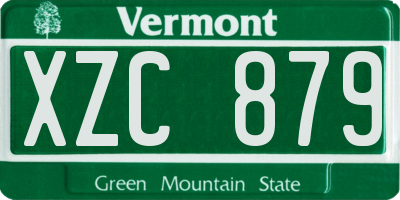 VT license plate XZC879