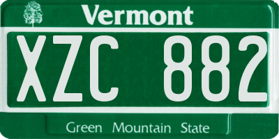 VT license plate XZC882