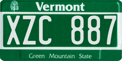VT license plate XZC887