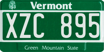 VT license plate XZC895