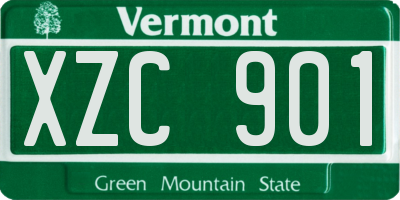 VT license plate XZC901