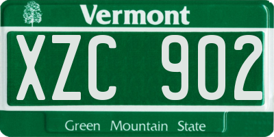 VT license plate XZC902