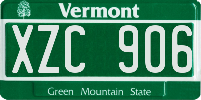 VT license plate XZC906