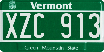 VT license plate XZC913