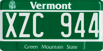 VT license plate XZC944