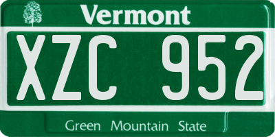 VT license plate XZC952