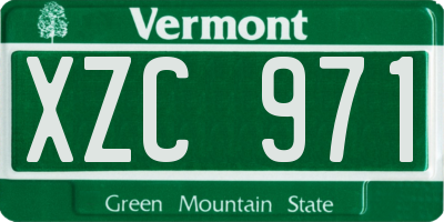VT license plate XZC971