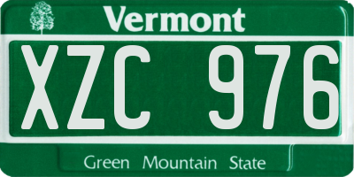 VT license plate XZC976