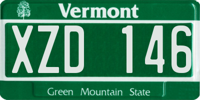 VT license plate XZD146