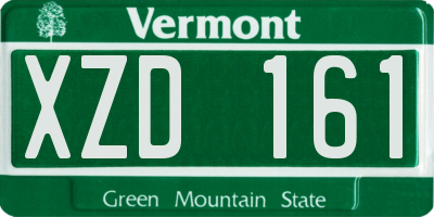 VT license plate XZD161