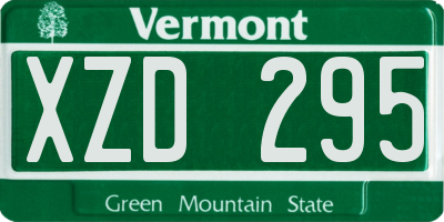 VT license plate XZD295