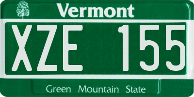 VT license plate XZE155