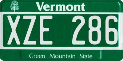 VT license plate XZE286