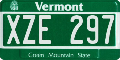 VT license plate XZE297