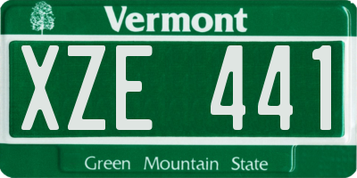 VT license plate XZE441