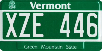 VT license plate XZE446