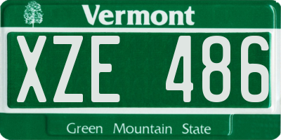 VT license plate XZE486