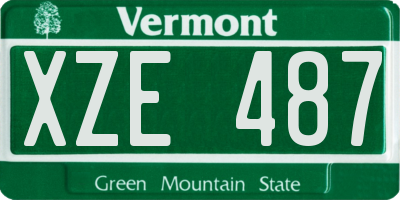 VT license plate XZE487