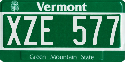 VT license plate XZE577