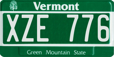 VT license plate XZE776
