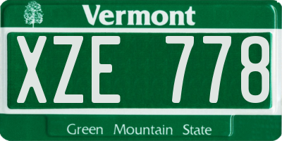 VT license plate XZE778